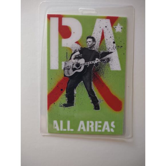 Bryan Adams 1992 Waking Up The Neighbors Tour Backstage Pass Laminated Photo - Picture 2 of 2